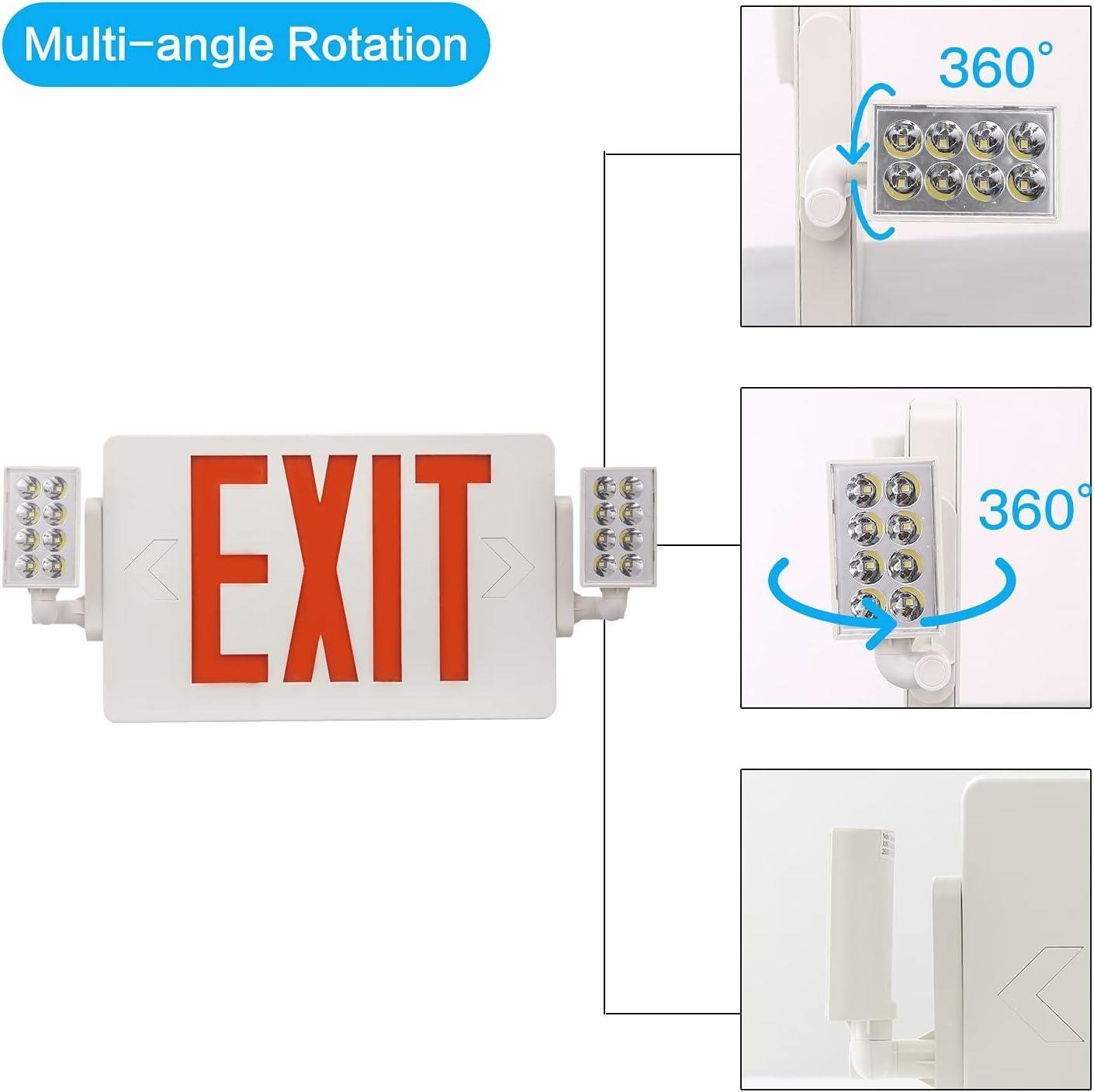 Our Review of EXITLUX 6-pack Red LED Exit Signs with Backup