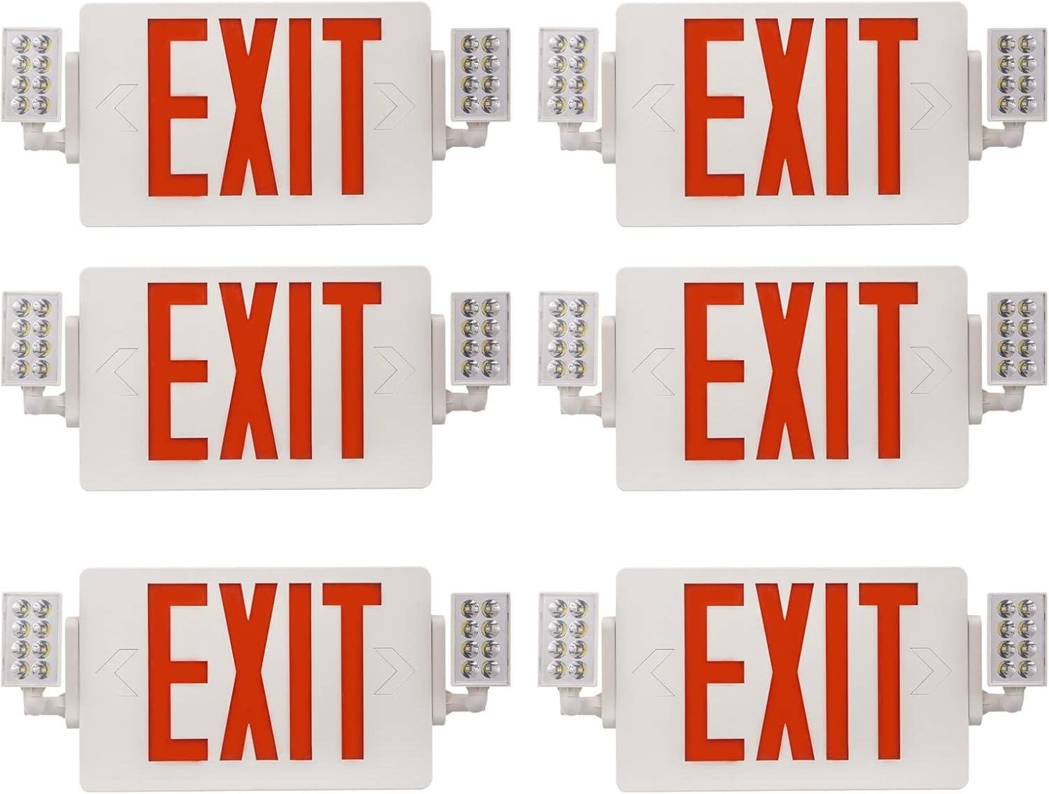 Our Review of EXITLUX 6-Pack Red LED Exit Signs with Backup