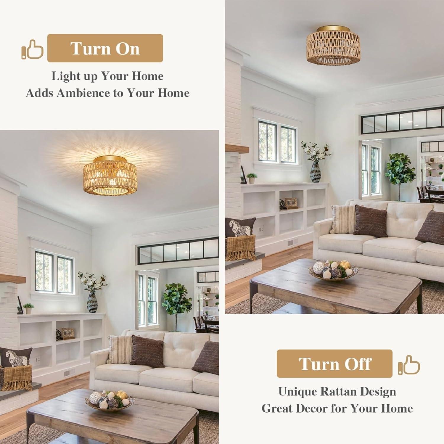 Our⁤ Review: Unique​ Hand-Woven Rattan Ceiling Light for‌ Any Room