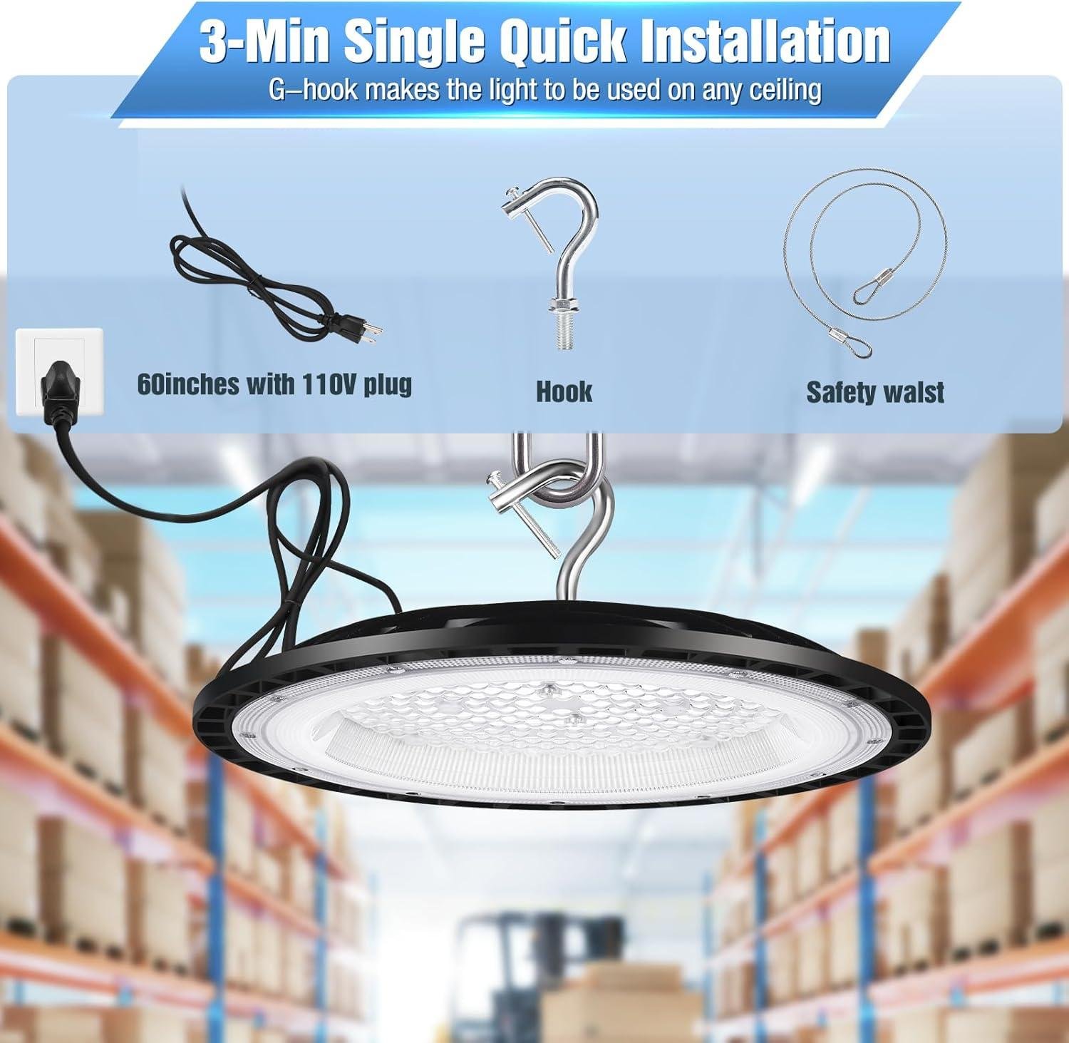 Our Review: YANYCN 12-Pack ⁢240W UFO LED High Bay ‍Lights – ‌Bright & Durable