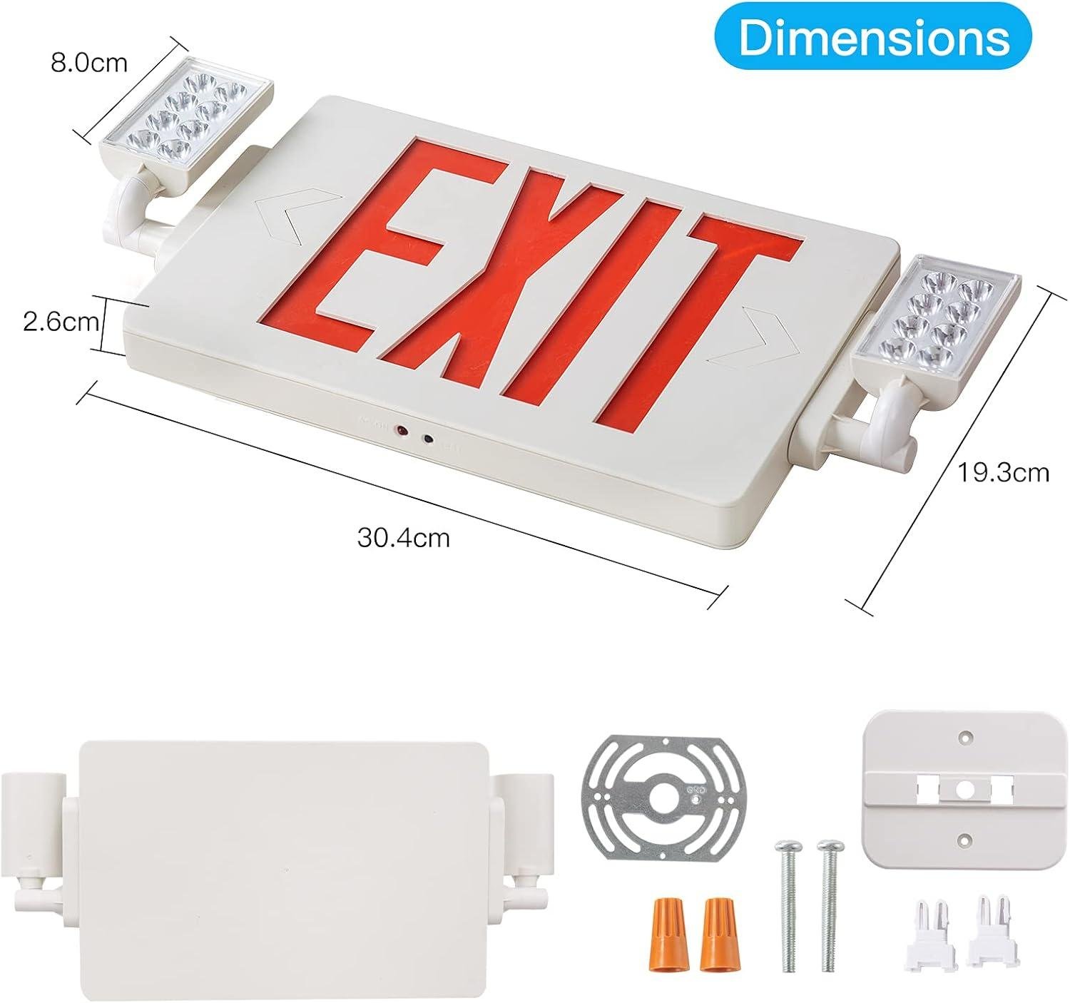 Our Review of EXITLUX 6-Pack Red LED Exit Signs with Backup