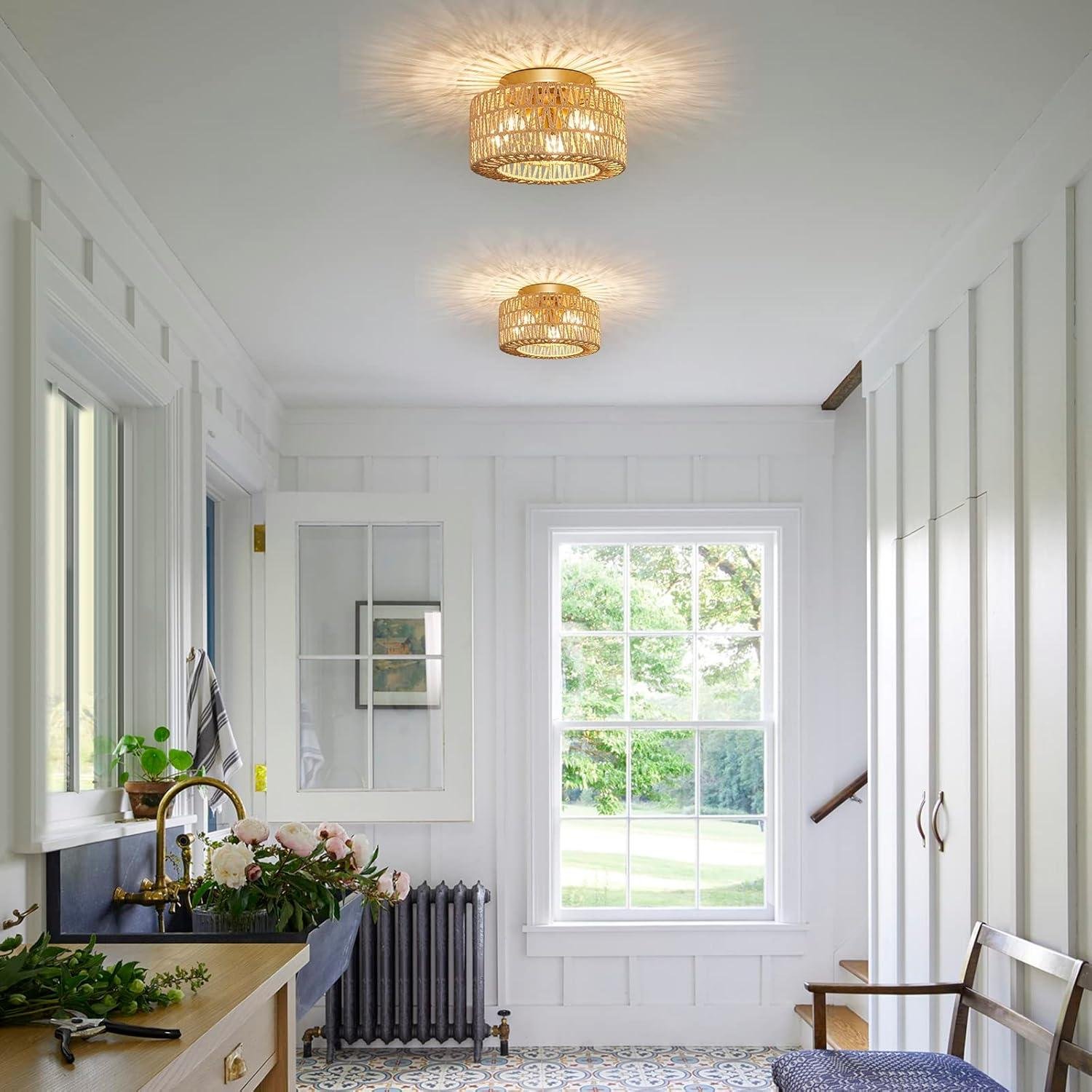 Our Review: Unique ⁣Hand-Woven Rattan Ceiling Light for Any Room