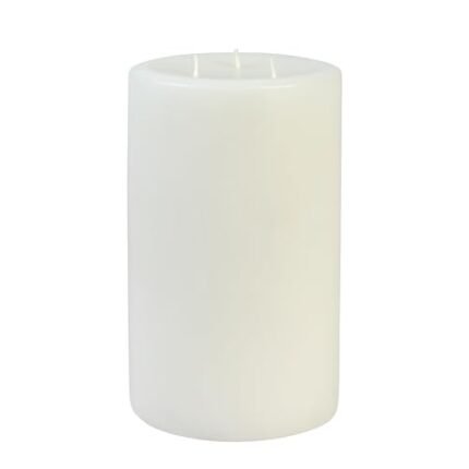8 Inch White Pillar Candle