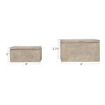 Set of 2 Grey Cement Boxes with Lids from Bloomingville - Modern & Stylish Storage Solutions. - Image 2