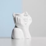 BrownLove Ceramic Female Form Face Vase – Modern White Flower Decor for Living Room, Office, or Bedroom. Perfect Centerpiece! - Image 3