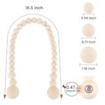KLOGTSIND Magnetic Wood Bead Curtain Tiebacks – Stylish Holders for Boho Bedrooms, Nurseries, & Farmhouse Decor (2 Pack) - Image 3