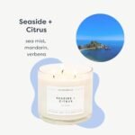 Calyan Wax Co. Seaside & Citrus 3 Wick Soy Candle - 43 Hour Burn, Non-Toxic, Luxurious 14.9oz Home Candle - Image 2