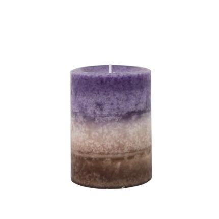 4 Inch Purple Sand Scented Pillar Candle