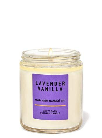 Bath and Body Works Lavender Vanilla (7oz/ 198 g) 2 Pack Single Wick Candle
