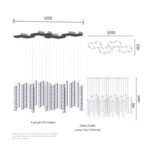 Contemporary Luxury LED Chandelier: Stylish Long Tube Lighting for Living & Dining Room Decor - Image 2