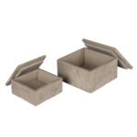 Set of 2 Grey Cement Boxes with Lids from Bloomingville - Modern & Stylish Storage Solutions. - Image 6