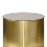 SIMPLIHOME Curtis 16" Wide Industrial Metal Cylinder Accent Table in Ombre Black/Gold – Fully Assembled for Living Room & Bedroom. - Image 4