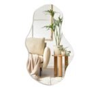 PERFNIQUE Irregular Wall Mirror Asymmetrical Mirror, 35''x21'' Decorative Modern Mirrors for Bathroom Bedroom Living Room Entryway, Cloud Frameless Mirror, Wall Mounted (35''x21'', Cloud)