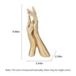 Zonsuli Golden Hands Sculpture: Elegant Resin Home Decor for Bedroom, Office, Weddings & More - Image 6