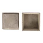 Set of 2 Grey Cement Boxes with Lids from Bloomingville - Modern & Stylish Storage Solutions. - Image 4