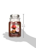 Village Candle Apples & Cinnamon Large Apothecary Jar - Scented Candle, 21.25 oz. - Image 3