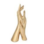 Zonsuli Golden Hands Sculpture Elegant Resin Home Decor Hands Statues Versatile Love Ornament,Perfect for Bedroom, Office Desktop, Cabinets,Wedding (Golden Hands)
