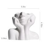 BrownLove Ceramic Female Form Face Vase – Modern White Flower Decor for Living Room, Office, or Bedroom. Perfect Centerpiece! - Image 4