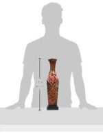 Harlequin Embossed Decorative Metal Vase - 17-Inch Home Decor for Dried Flowers & Arrangements - Image 6
