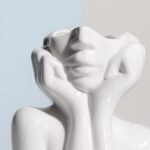 BrownLove Ceramic Female Form Face Vase – Modern White Flower Decor for Living Room, Office, or Bedroom. Perfect Centerpiece! - Image 2