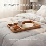 Krismax Rustic Brown Wooden Serving Tray with Handles - 15.7x11.4 Inch Decorative Platter for Coffee Tables. - Image 6