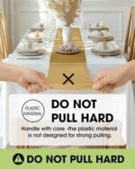 Pureegg Gold Plastic Table Runners - 10 Pack, 14" x 108", Water-Resistant, Disposable Decor for Events - Image 8