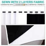 NICETOWN Blackout Window Curtain Panels - 100% Light Blocking Drapes for Nursery, 84" Thermal Insulated, 2 Pieces (White, 52" Wide Each) - Image 7