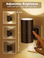 Dimmable Plug-In Night Lights with Dusk to Dawn Sensor, Soft White 3000K, Adjustable Brightness, 2-Pack for Hallway or Bedroom. - Image 2