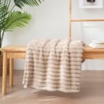 Vessia 300GSM Striped Flannel Fleece Throw Blanket: Cozy, Soft, and Lightweight for Couch, Sofa, or Bed (50x70in) - Image 6