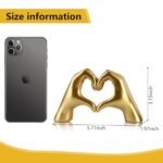 Taylor Lover Gold Heart Hands Sculpture - Perfect for Birthdays and Home Décor Accents! Ideal for Living Rooms and Bedrooms. - Image 2