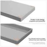 Mriluvy 7.7" ABS Vanity and Bathroom Tray – Waterproof Organizer for Toilets, Perfume, Soap, and Accessories, Non-Slip, Gray. - Image 6
