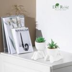 Der Rose 2-Pack Artificial Succulent Plants for Living Room, Bathroom, and Office Decor - Image 2