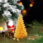 DEYBBY Christmas Tree Beeswax Candles Set of 2 – Handmade Xmas Tree Decor for Home, Bedroom & Parties. - Image 3