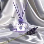 BEHAZEER Juniper Lavender Reed Diffuser, 6.77oz/200ml, Natural, Long-Lasting Aroma for Home & Bathroom, Includes 5 Reed Sticks. - Image 4