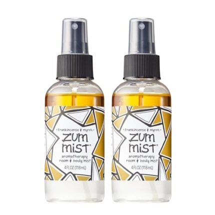 Indigo Wild Zum Mist Room & Body Spray - Aromatherapy Essential Oil Spray - Natural Body Mist & Room Spray - Frankincense & Myrrh Scent - 4 fl oz (2 Pack)