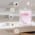 KOIMYSA Pink Floral Aromatherapy Candle - Rose Scented Soy Wax Gifts for Women & Lovers - Image 3