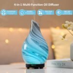 120ml Ultrasonic Essential Oil Diffuser with Handmade Glass, Auto Shut-Off, 4 Timers, 7 LED Colors – Perfect for Home, Yoga, Office & Gifts for Women. - Image 3