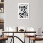 Retro Black and White Newspaper Poster: "What If It All Works Out" Inspirational Canvas Art – 12x16in Unframed Minimalist Decor for Home, Bedroom, or Dorm. - Image 5