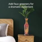 Harlequin Embossed Decorative Metal Vase - 17-Inch Home Decor for Dried Flowers & Arrangements - Image 4