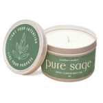 Manifest Candles, White Sage Candles for Cleansing House Negative Energy, 45 Hour Burn, Pure Sage Smudge Candle, Positive Energy Meditation Candle, Aromatherapy Candle, Spiritual Gifts, Healing Sage