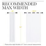 NICETOWN Blackout Window Curtain Panels - 100% Light Blocking Drapes for Nursery, 84" Thermal Insulated, 2 Pieces (White, 52" Wide Each) - Image 4