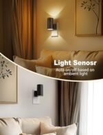 Dimmable Plug-In Night Lights with Dusk to Dawn Sensor, Soft White 3000K, Adjustable Brightness, 2-Pack for Hallway or Bedroom. - Image 3