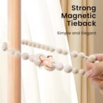 KLOGTSIND Magnetic Wood Bead Curtain Tiebacks – Stylish Holders for Boho Bedrooms, Nurseries, & Farmhouse Decor (2 Pack) - Image 6
