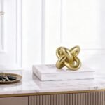 Golden Knot Statue: Three Knot Sculpture for Rustic Home Decor, Perfect for Coffee Tables and Entryways. - Image 8