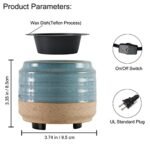 Mocosa 2-in-1 Ceramic Wax Melt Warmer: Ideal Candle Wax Warmer for Wax Cubes, Perfect Christmas Gift for Mom (White Brown) - Image 2