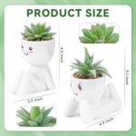 Der Rose 2-Pack Artificial Succulent Plants for Living Room, Bathroom, and Office Decor - Image 3