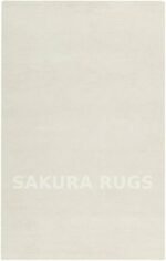 Sakura Rugs Solid Color Handmade Area Rug - Thick, Plush, Modern Cream 12'x15' for Living Room & Bedroom. - Image 3