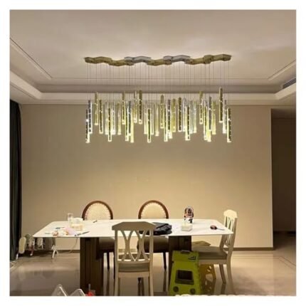 Modern Luxury LED Chandelier Ceiling Long Tube Combination Lighting Living Room Dining Room Decor Hanging Lights