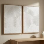 Artiluxy 3D Minimalist Textured Wall Art Set (2 PCS) – 16x20" Neutral Canvas for Living Room & Bedroom Decor - Image 4