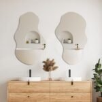 PERFNIQUE 35''x21'' Irregular Cloud Frameless Wall Mirror for Bathroom, Bedroom, and Living Room. - Image 7